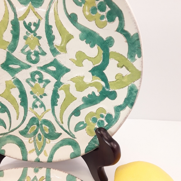 2 Williams-Sonoma Earthenware Green Dessert Plates - Picture 4 of 6